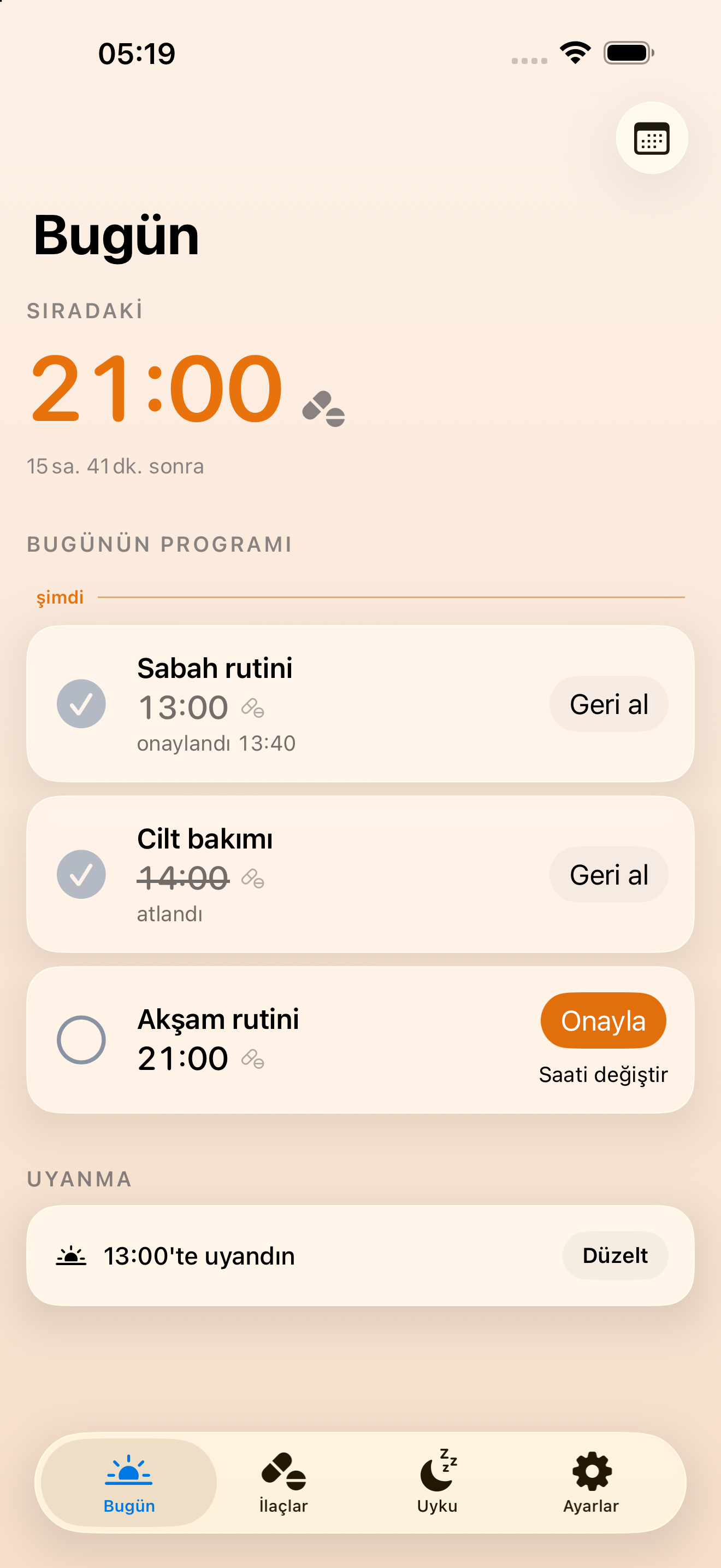 Doza — Bugün: Gününe bir bakışta hâkim ol.